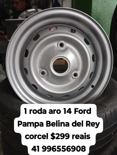 Roda aro 14 Ford pampa Belina del Rey corcel de ferro 3 furos original 