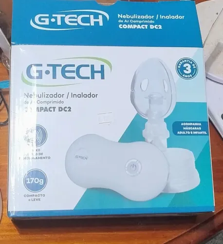 Nebulizador G-Tech Compact DC2 Inalador Completo Adulto Infantil Funcionando