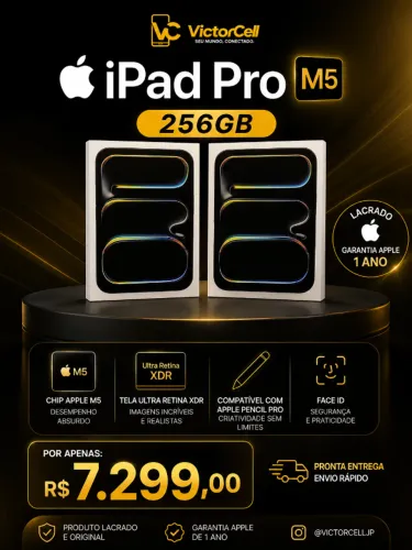 iPad Pro M5 256GB | Space Black | Lacrado | Novo