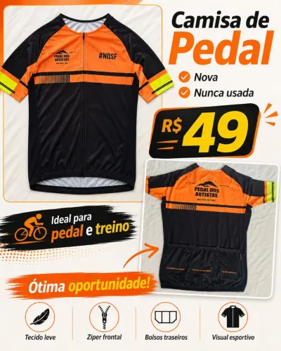 Camisa de Ciclismo Pedal dos Artistas - Nova, Nunca Usada