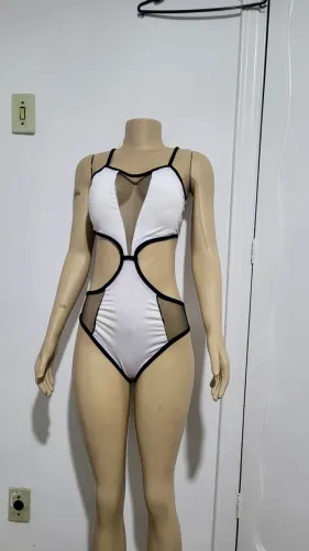 Maiô body preto e branco p