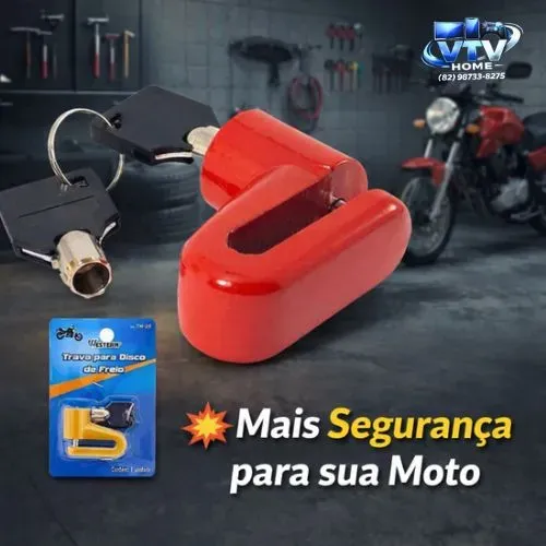 Trava De Disco Para Moto + Entrega Grátis 
