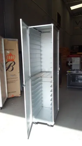 Armário Pães Galvanizado - 20 Assadeiras 40X60 Vazia