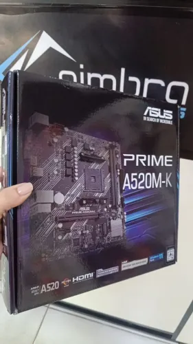 Placa Mãe Asus Para Amd Am4 Prime A520m-k 2xddr4 Matx Instalamos - Loja COimbra