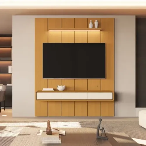 Receba em até 48h. Pronta entrega!! Painel até 75? Lumi 1,88 m  + Nicho Liv 1,80cm 