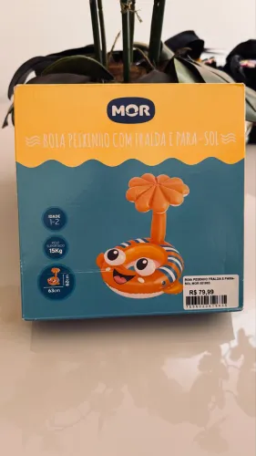 Boia Infantil Peixinho com Fralda e Para-sol - MOR | R$ 50,00