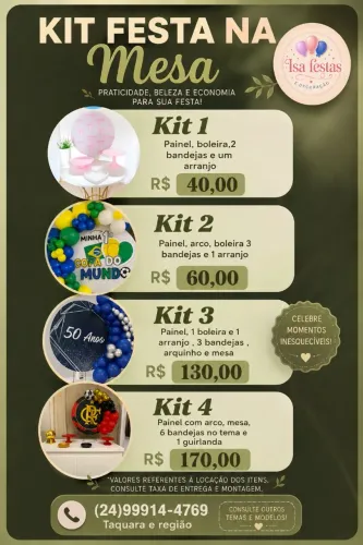 ? KIT FESTA NA MESA ? ISA FESTAS ?