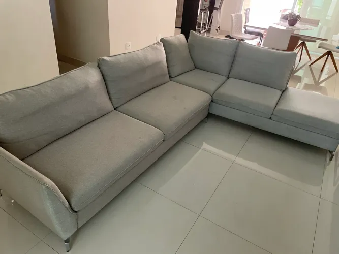 Sofá de canto com divã 5 lugares 