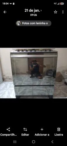 Vendo um fogão atlas utop inox 5 bocas, (obs) tem uma boca com problema de intopimento 