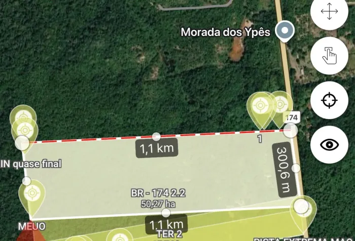 Vendo Terreno às margens da BR-174 (KM 19) NA PISTA 300 m de frente