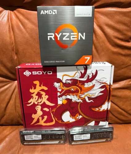 KIT RYZEN 7 5700G 32GB DDR4 PLACA MÃE B450 - NOVO