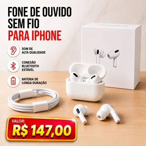 Fone de Ouvido Sem fio Para iPhones 