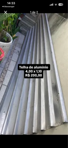 Telha de alumínio e zinco 
