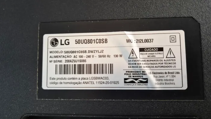 TV Smart LG 50 sem imagem