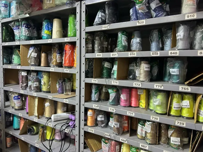 Linha de costura triche