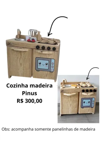 Cozinha de madeira infantil 