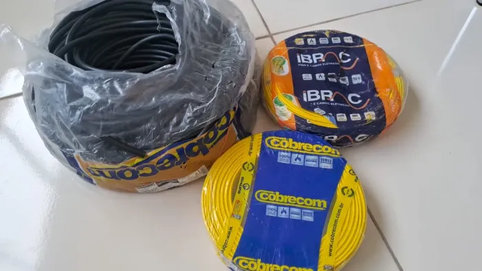 Fio 2.5mm ( 2 Rolos ) cabo PP ( 2.5?m - 60 Metros)