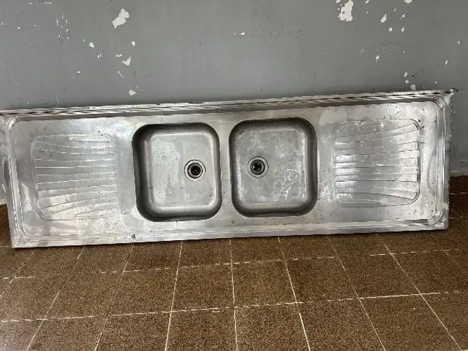 Pia inox 2 Cubas 1,80 x 55
