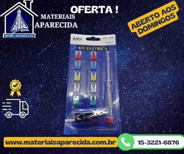 Fusivel Carro Pequeno 10 pc + Chave Teste ATF-4350