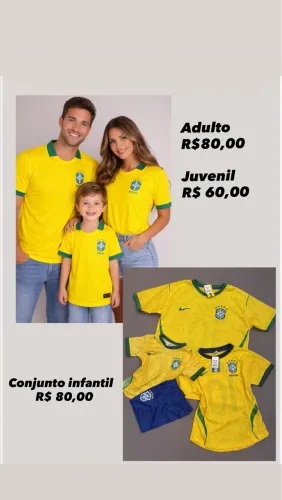 CAMISAS DO BRASIL ADULTO E INFANTIL