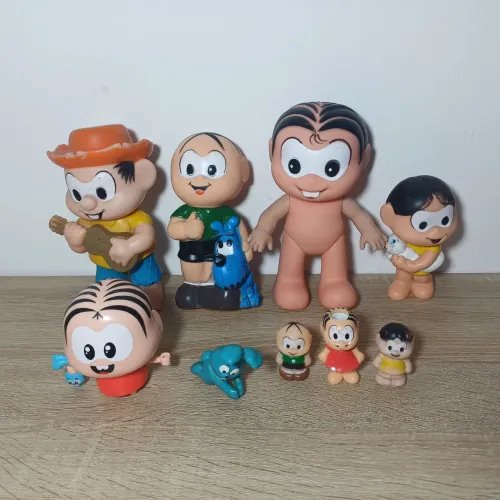 9 Bonecos Turma da Mônica Abekas Multibrink Samba Toys Polo Art Habibs Maurício de Souza