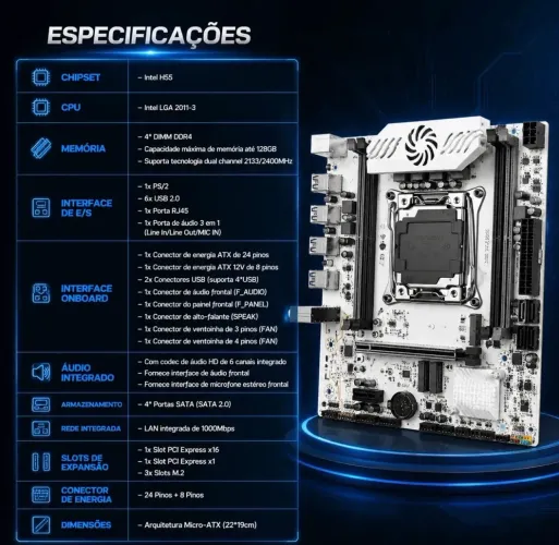 Kit Placa Mãe Soyo X99 Xeon E5 2682 V4 16gb Ddr4 Lga 2011-3