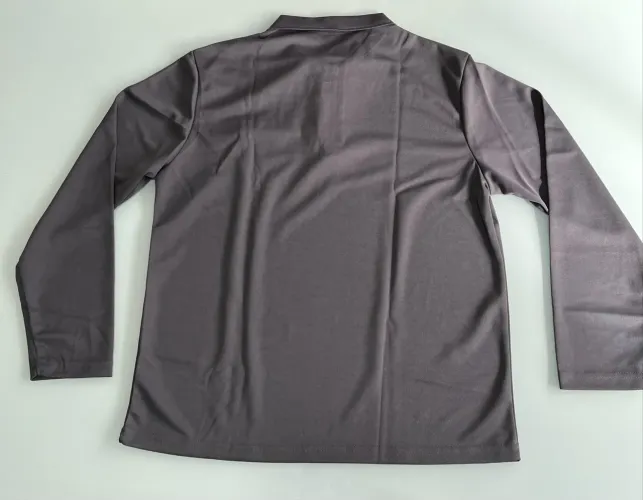 Camisa polo manga longa cinza nova TAM M
