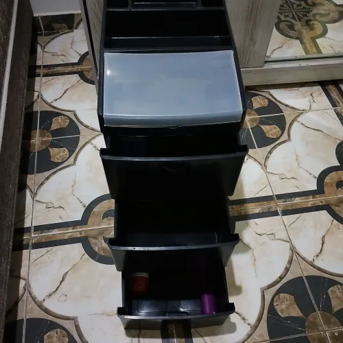 Gavetas organizadoras de plástico na cor preta, medidas a14/30 por 65 de altura