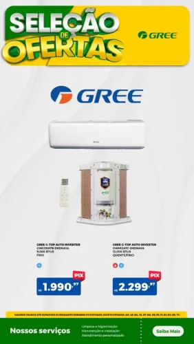 Ar condicionado 12 BTUs gree inverter 