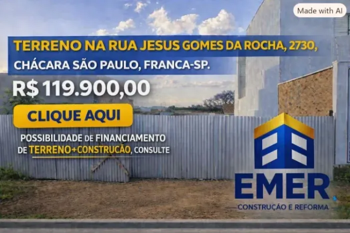 TERRENO NO BAIRRO CHÁCARA SÃO PAULO