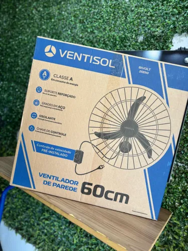 Ventilador de Parede 60CM 200W - VENTISOL - PRODUTO NOVO COM GARANTIA