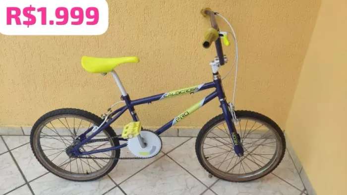 ?Caloi Cross Pro Neon Restaurada, com peças originais, faço troca em relógio Citizen