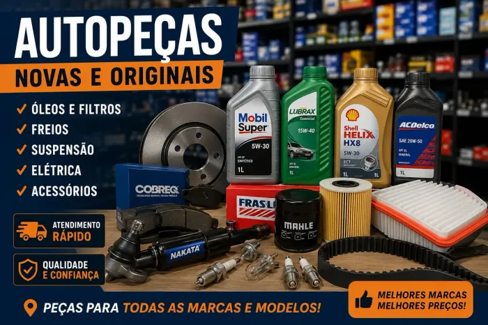 Autopeças Novas para Todas as Marcas | Óleo, Filtros, Freios e Suspensão