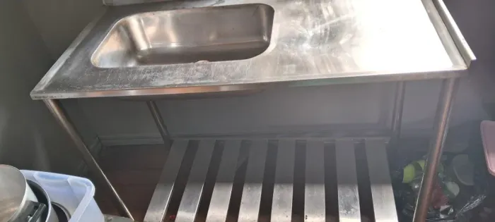 Pia tramontina inox c base inox 1,2m