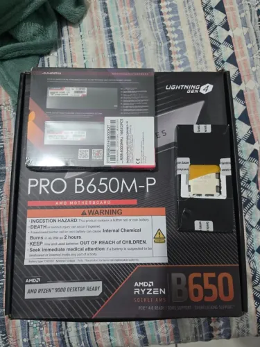 Kit AM5 - Placa Mae B650 PRO MSI + Processador Ryzen 7700 + 32GB DDR5 Juhor 6000MHZ