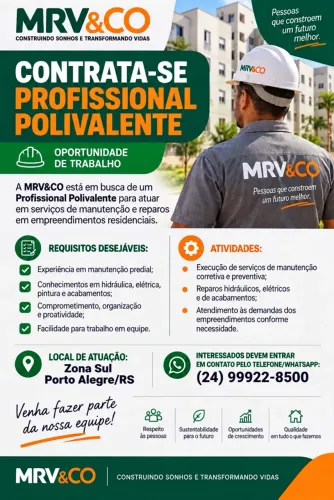 PEDREIRO / BOMBEIRO HIDRÁULICO
