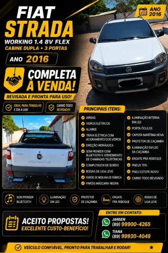 Fiat Strada Working 1.4 MPI Fire Flex 8V CD 2016