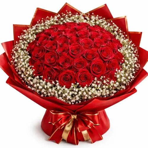 Buquê 100 rosas vermelhas da Bahia