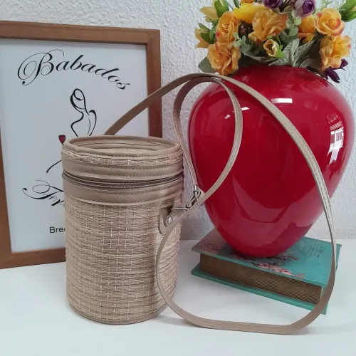 *PALHINHA* bolsa transversal tubular palha