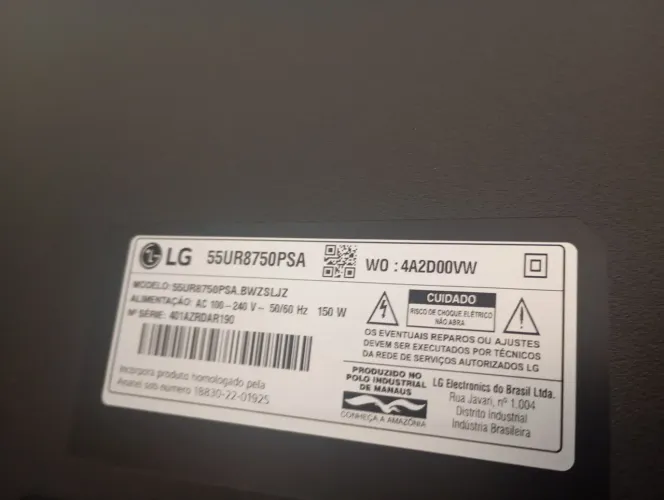 Tv 55 polegadas LG para retirada de peças