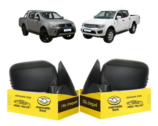Par Retrovisor L200 Triton Pajero Dakar 2008 A 2016 Manual