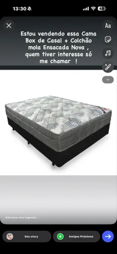 Vendo CAMA DE CASAL BOX + Colchão mola ensacada !!! 