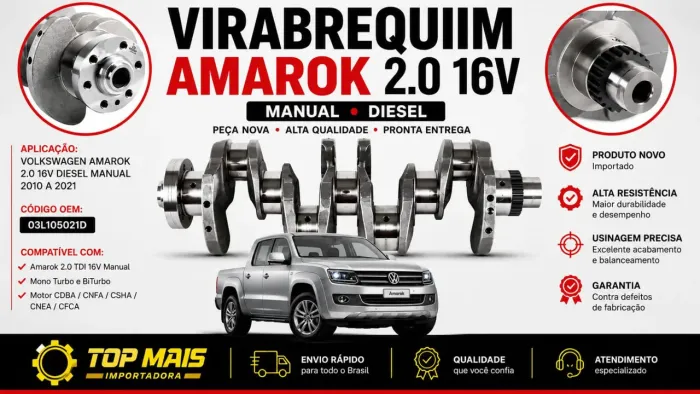 VIRABREQUIM AMAROK 2.0 16V MANUAL