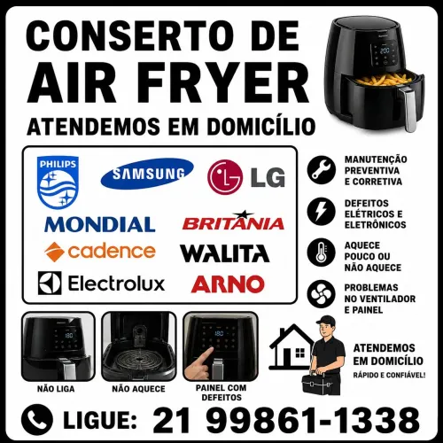 Conserto de Air frayer e panela elétrica 