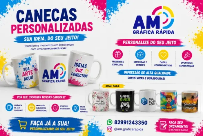 Caneca Personalizada - Presente Criativo e Exclusivo