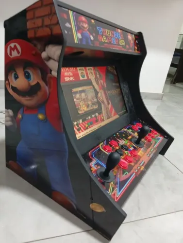 Fliperama Bartop MULTIJOGOS - Tema Mário