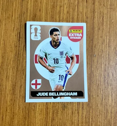 Figurinha Extra Sticker Bronze Jude Bellingham - Copa do Mundo 2026 Panini - Original
