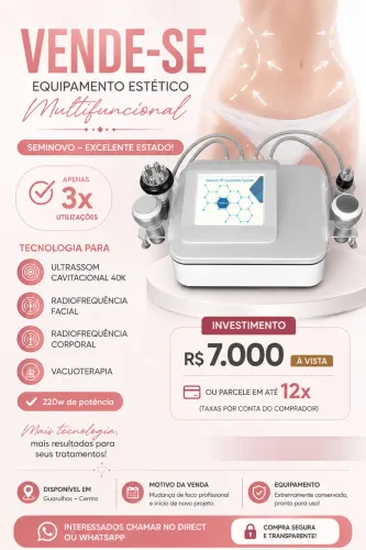 Equipamento estético 3 em 1