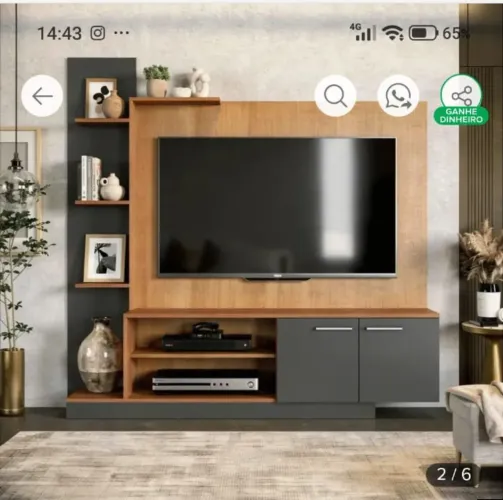 Rack Estante com Painel p/Tv (NOVO)