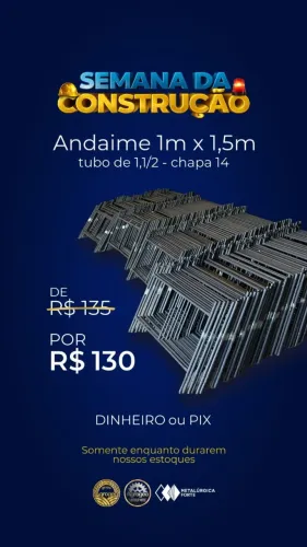 Andaime, escoras, plataformas e sapata